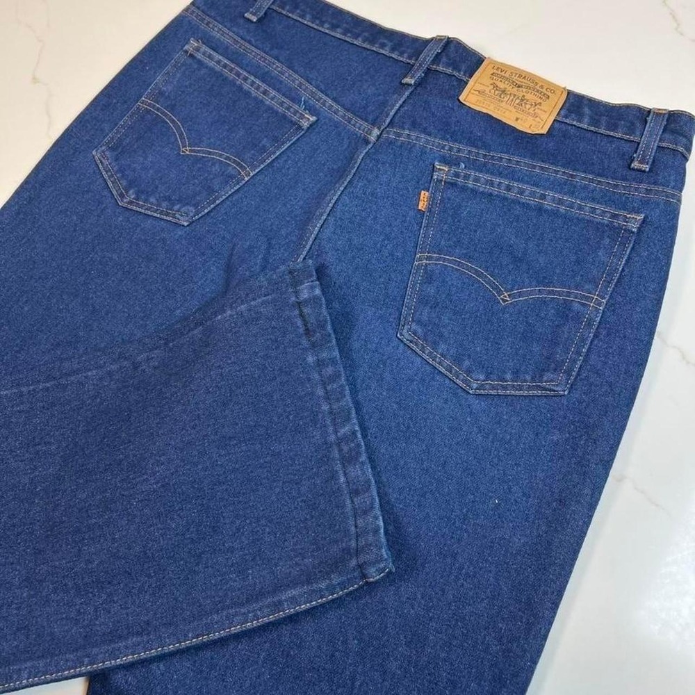 Levi Strauss 20516 0914 Jeans Mens 38x32 Orange Tab Dark Wash Made in USA